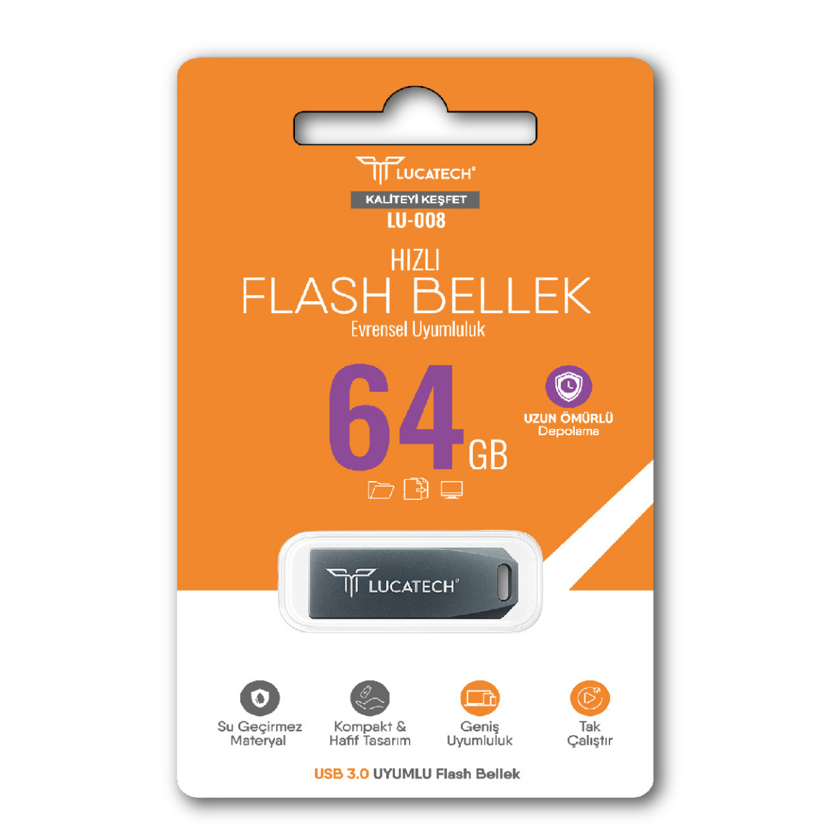 Lucatech LU-008 64 GB USB 3.0 Hızlı Flash Bellek - Toptan Satış
