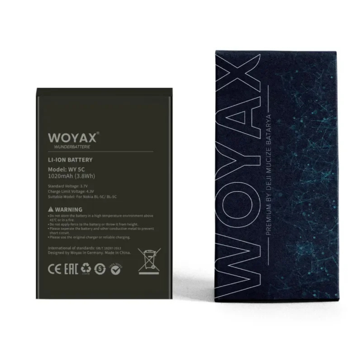 Woyax by Deji Nokia BL-5C | 6230 | N70 | 6630 Batarya | Toptan Satış