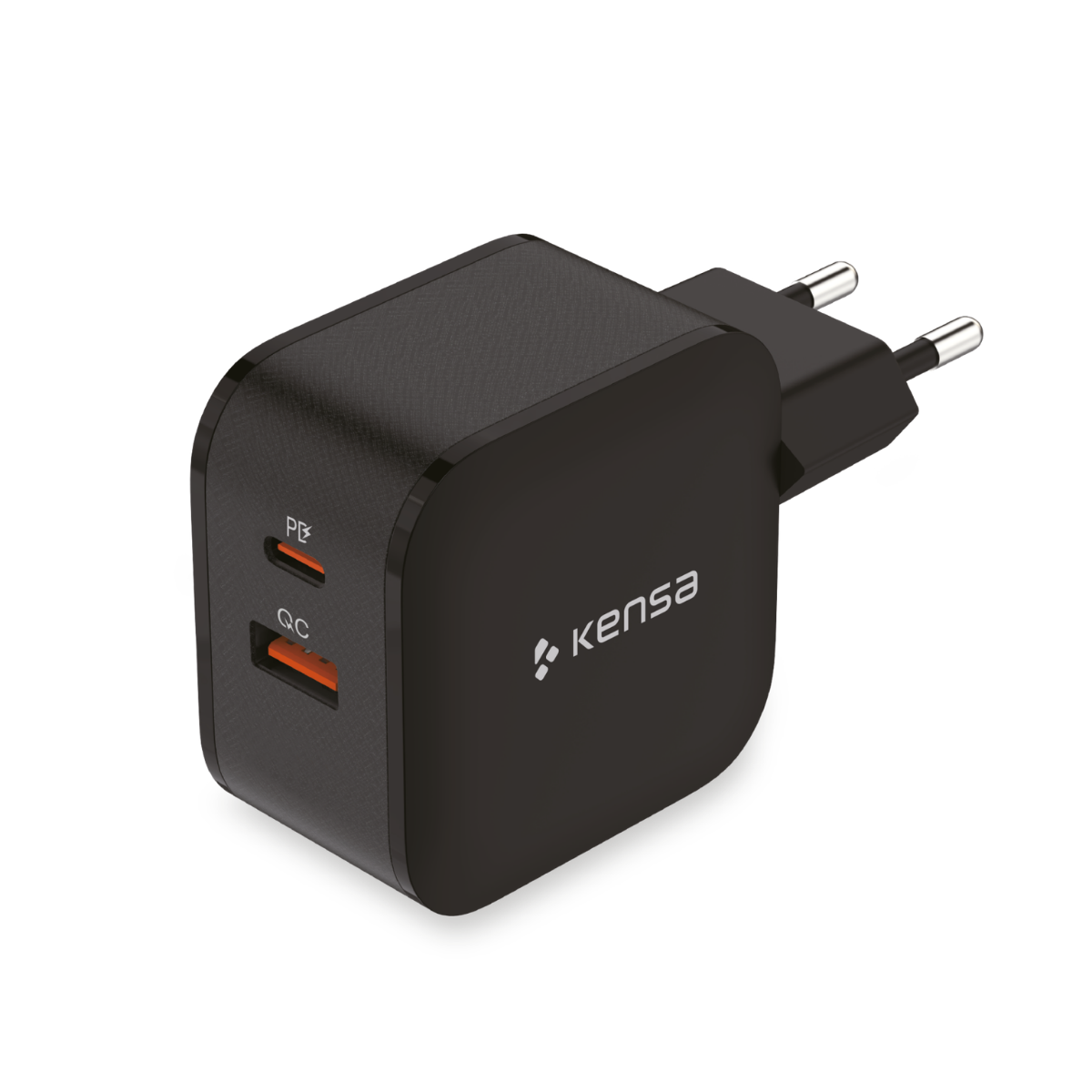 Kensa QC-50 50W Çift Portlu USB + PD Akıllı Hızlı Şarj Adaptörü I Toptan Satış